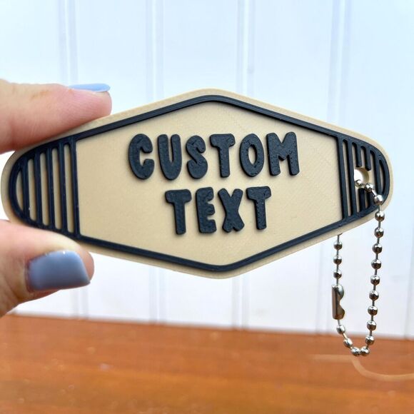 Retro Motel Keychain, Custom Keychain, Ballchain Keychain - Picture 1 of 7